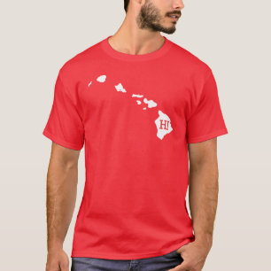 Le T-shirt foncé de base d'état d'Hawaï des hom