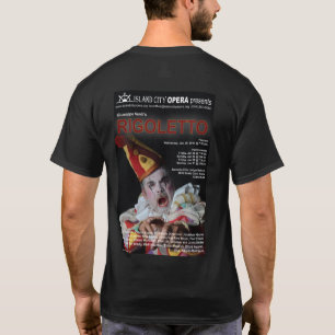 Le T-shirt foncé des hommes de Rigoletto d'opéra