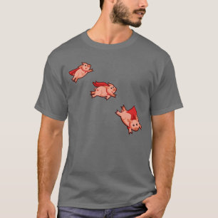 Le T-shirt foncé des hommes - quand les porcs