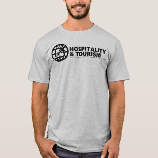 Le T-shirt gris de l'hospitalité et du tourisme