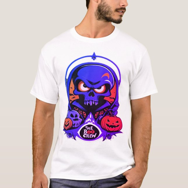 Le t-shirt Halloween citrouille de l'équipe Boo (Devant)
