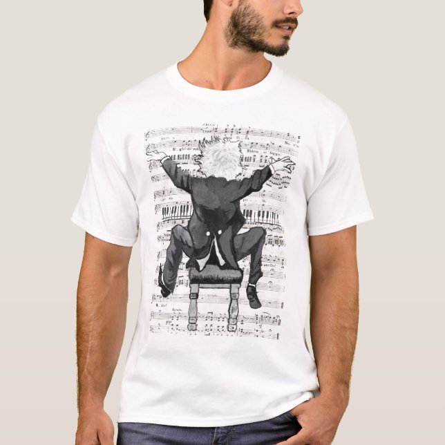 Le T-shirt heureux de pianiste (Devant)