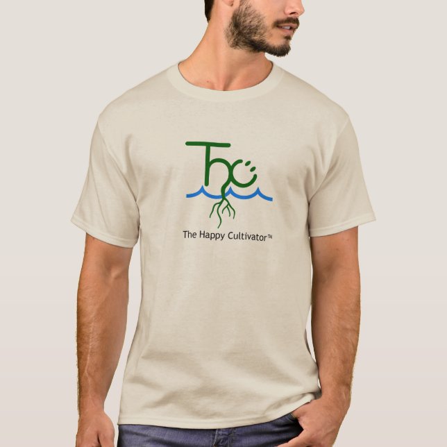 Le T-shirt heureux de sable de logo de Cultivator™ (Devant)