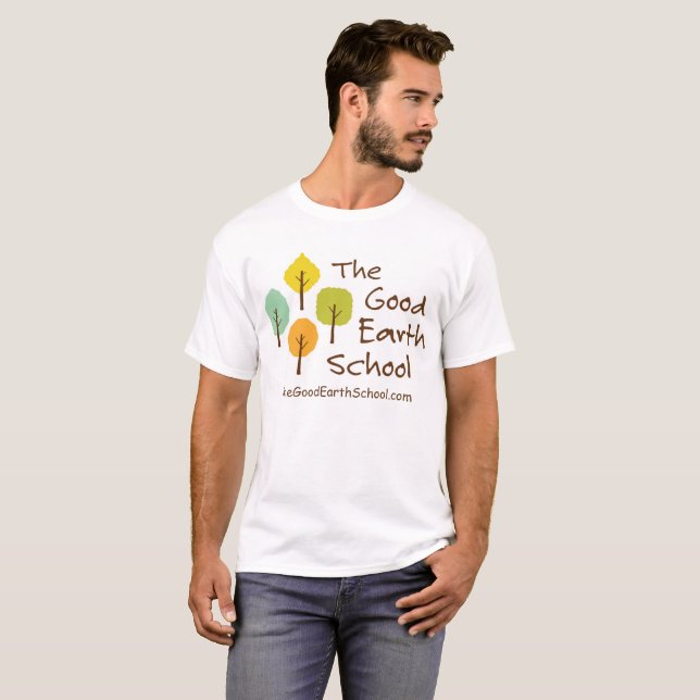 Le T-shirt homme de la bonne école de la Terre (Devant entier)