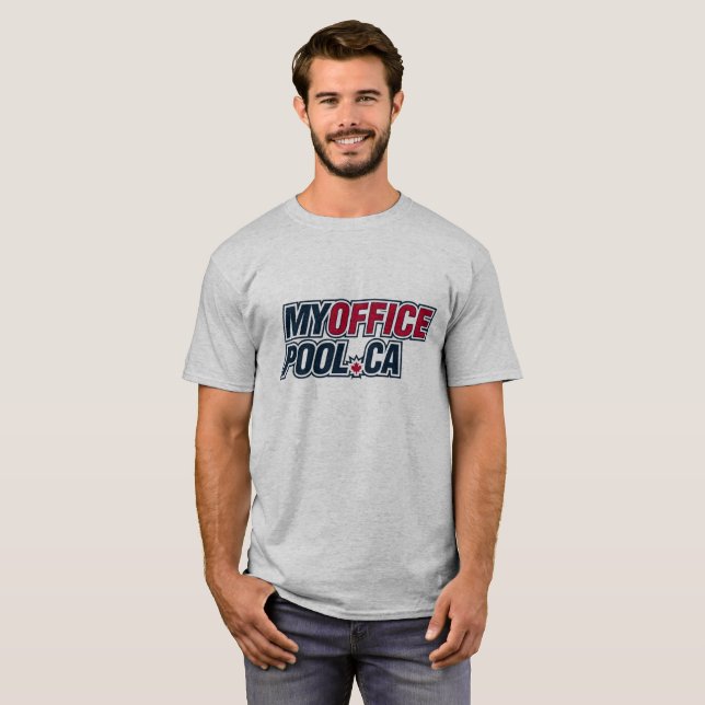 Le T-shirt léger des hommes de MyOfficePool.ca (Devant entier)