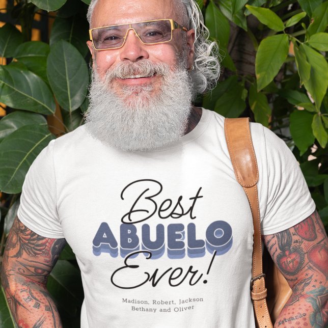 Le T-shirt moderne Best Abuelo Ever (Créateur téléchargé)