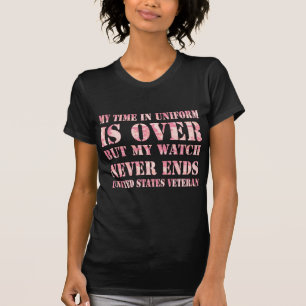Le T-shirt ne s'arrête jamais (noir de camo rose)