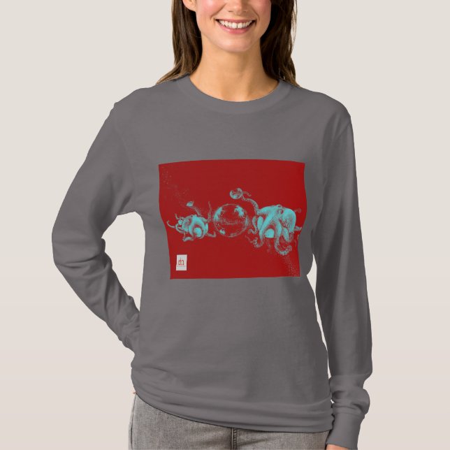 Le T-shirt octopus de Charlotte - Aurora Mix (Devant)