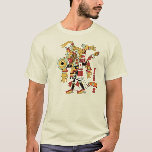 Le T-shirt organique des hommes avec le chaman (Devant)