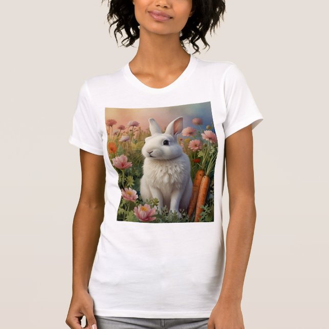 Le T-shirt Patch Bunny & Carottes Blossom (Devant)