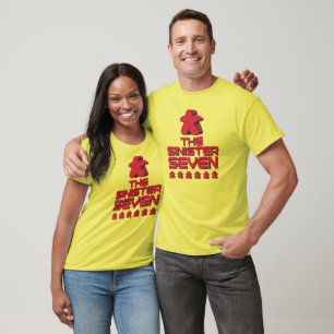 Le T-shirt patiné sinistre de sept Meeple