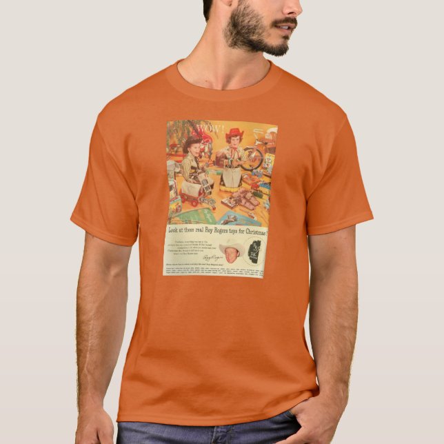 Le T-shirt Roy Rogers joue la publicité 1958 (Devant)