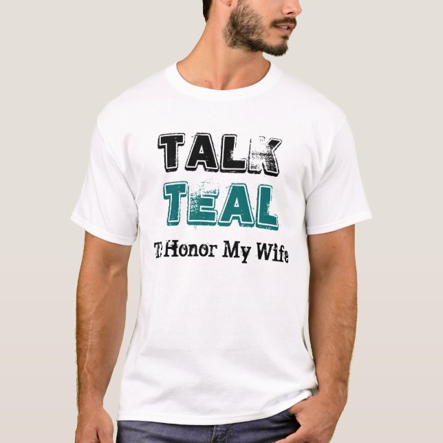 Le T-shirt turquoise des hommes de soutien de (Devant)