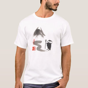 Le T-shirt unisexe des hommes de pèlerin de zen