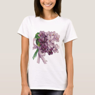 Le T-shirt vintage des femmes de bouquet de