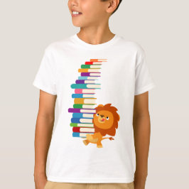 Le T-shirt vorace d'enfants de lecteur (lion de