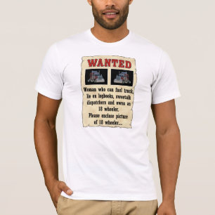 Le T-shirts d'affiche Recherchée de femme et sue