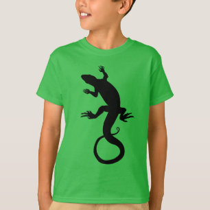 Le T-shirts de l'enfant d'art de lézard et les