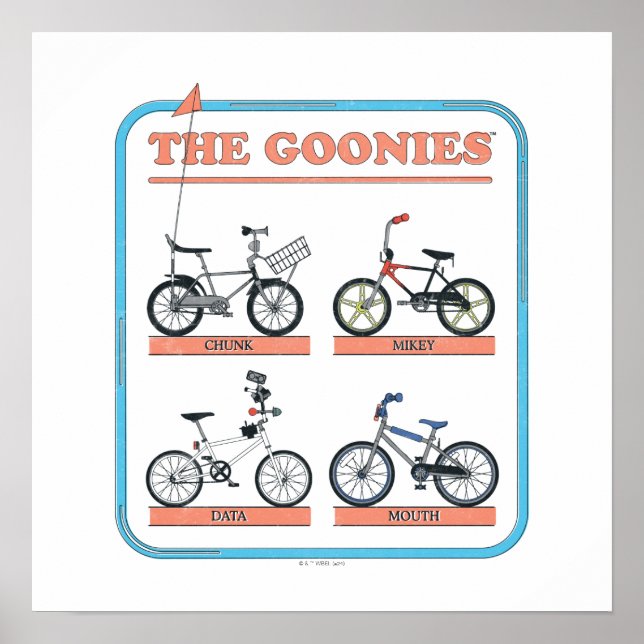 Le tableau des vélos de Goonies (Devant)