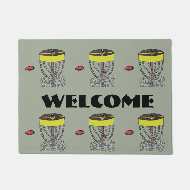 Le tapis de porte d'accueil de golf de disque (Devant)