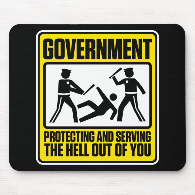 Le tapis de souris d'avertissement de gouvernement (Devant)
