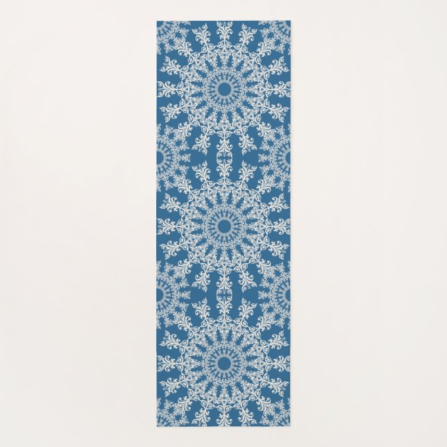 Le tapis de yoga de mandala bleu (Dos)