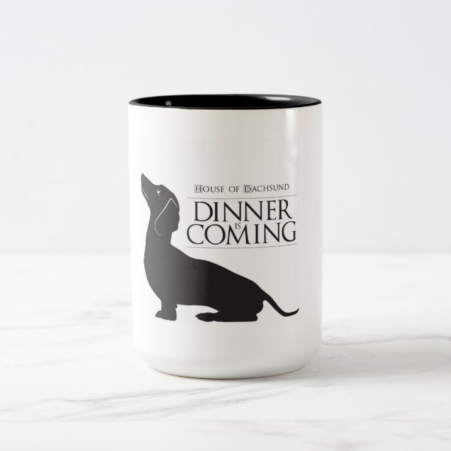 Le teckel "dîner de Chambre est prochaine" tasse (Centre)