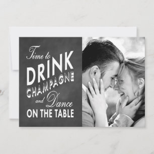 Le temps de boire Champagne Carte photo de vacance