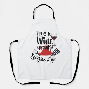 Le Temps De Se Détendre Avec Du Vin Tablier - Cade