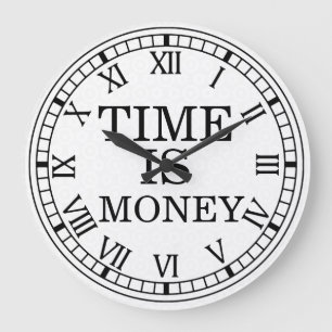 Le temps est l'argent mural horloge