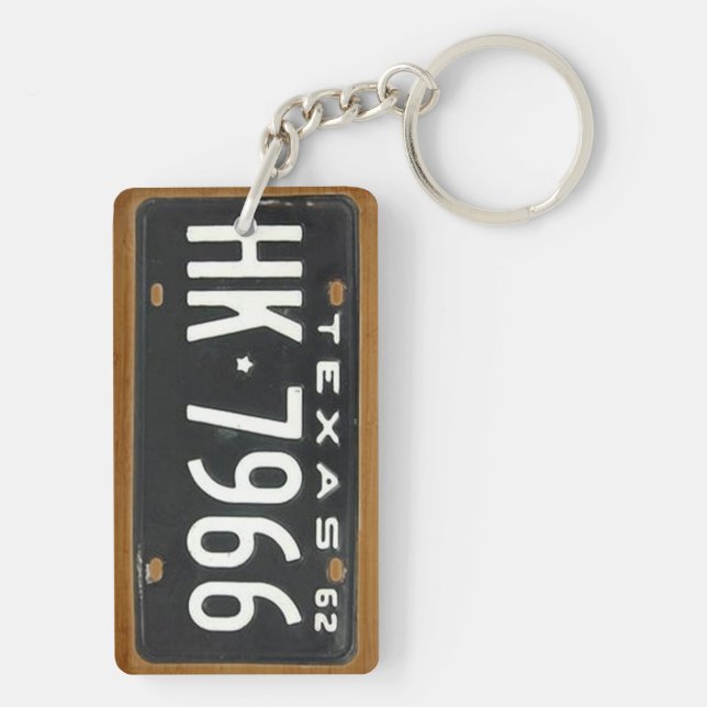 Le Texas 1962 porte - clés vintages de plaque (Dos)