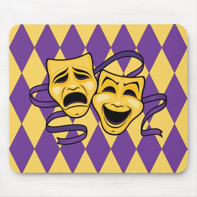 Le théâtre de harlequin masque le tapis de souris (Devant)