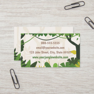 Le thème de la jungle pour les enfants Carte de vi