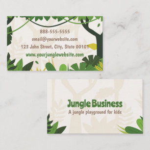 Le thème de la jungle pour les enfants Carte de vi