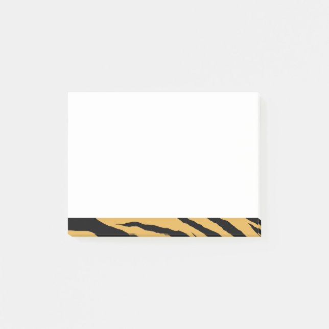 Le tigre barre des notes de post-it (Devant)