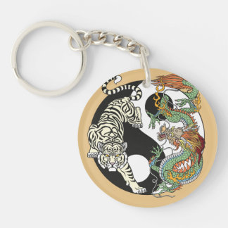 Le tigre blanc contre le dragon vert dans le Yin y