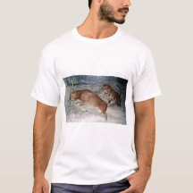 Le tigre chasse le T-shirt de cerfs communs