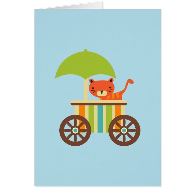 Le tigre de bébé mignon sur le chariot de crème (Devant)