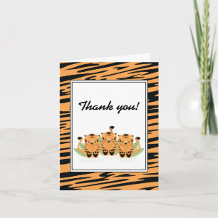 Le tigre neutre triplet le Merci de Baby shower