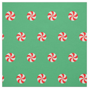 Le tissu de bonbons de menthe rouge et verte