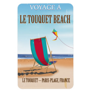 Le Touquet Beach Vintages französisches Reiseplaka Magnet