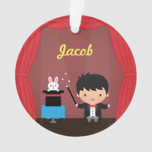 Le tour magique de lapin de magicien mignon badine