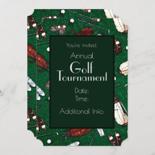 Le Tournoi de golf Tee Time Invitation verte