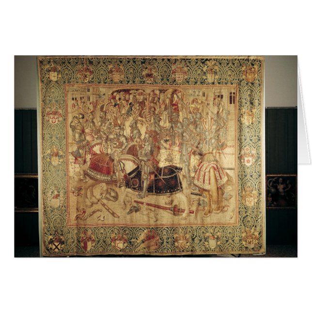 Le tournoi, tapisserie verticale de métier à (Devant horizontal)