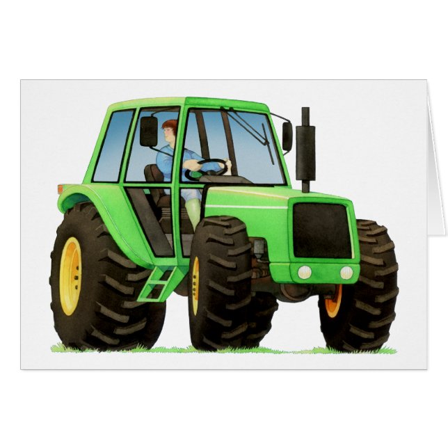 Le tracteur vert de l'enfant (Devant horizontal)