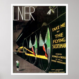 Le train de Scotsman de vol - affiche moyenne