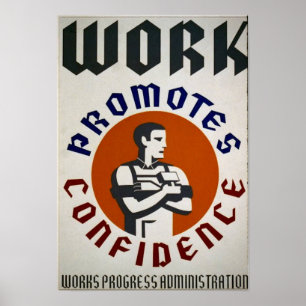 Le travail favorise la confiance - Affiche promoti