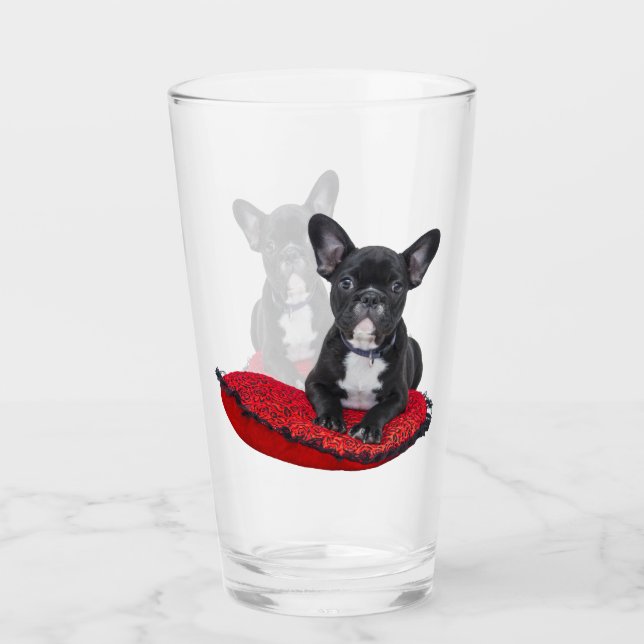Le Tumbler de verre de Chien-taureau français (Devant)
