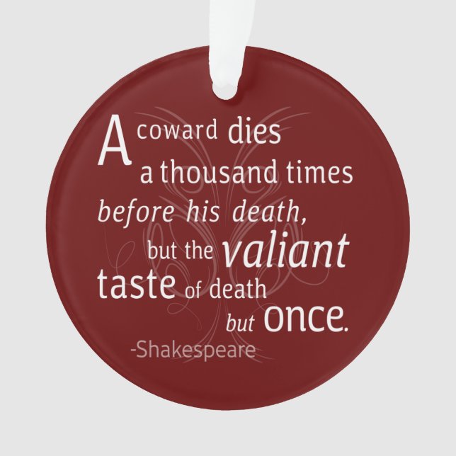 Le Valiant meurt mais une fois Shakespeare (devant)