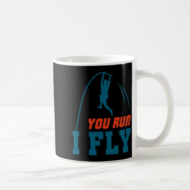 Le Vault Funny Levault Vaulting You Run I Fly  Kaffeetasse (Rechts)